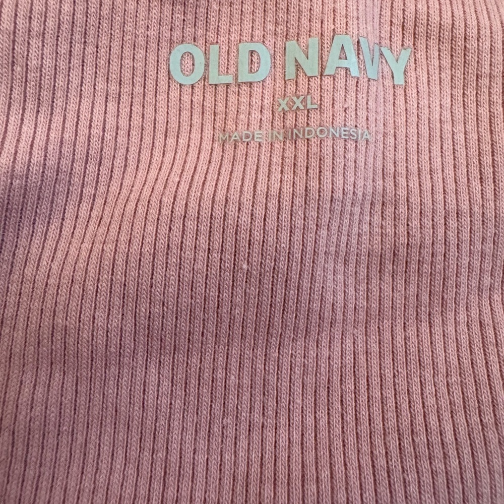 Old Navy Pink Short Sleeve Ribbed Top XXL NWT - Picture 2 of 5